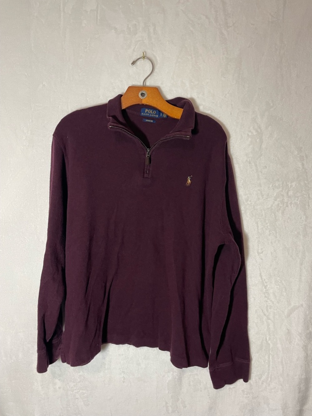 Polo Ralph Lauren Estate Rib Quarter-Zip Pullover - Deep Burgundy